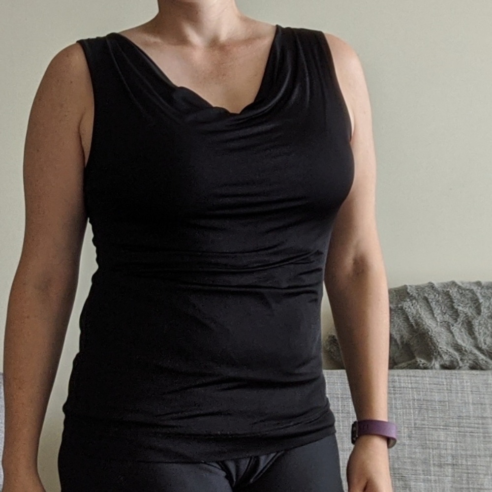 H&M black cowl neck sleeveless